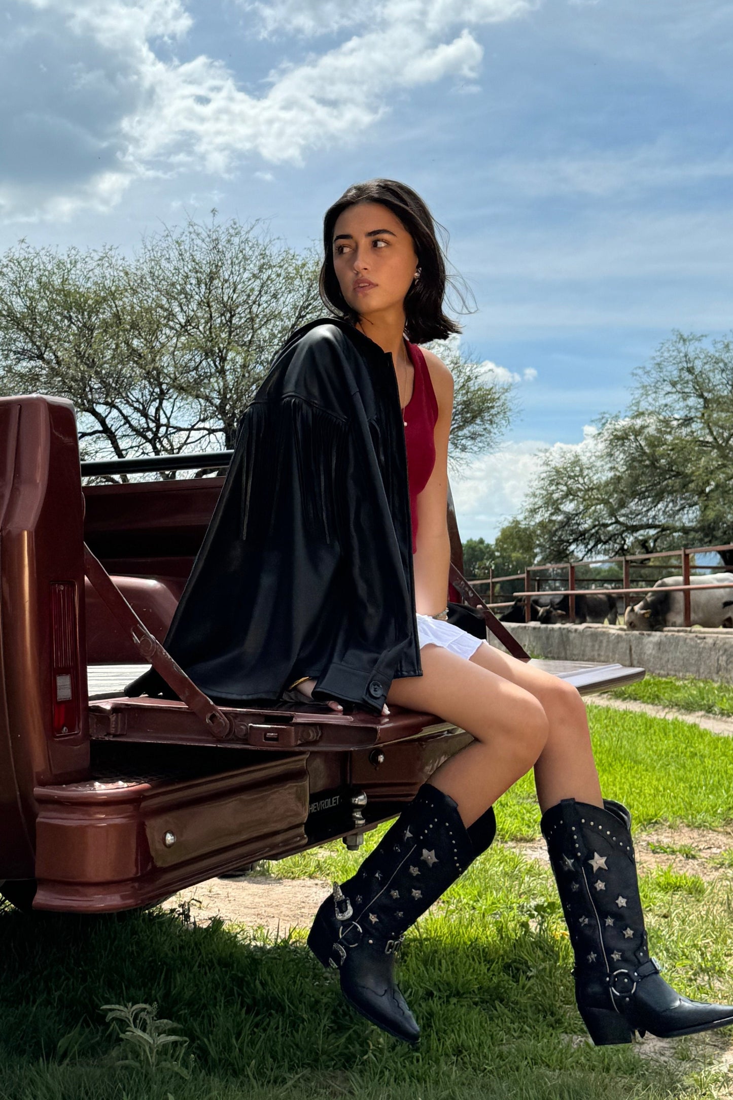 The Harlow black leather