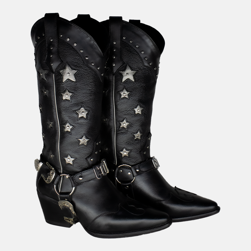 The Harlow black leather