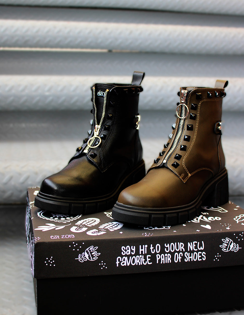 The Olivia Military green Leather