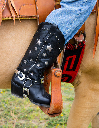The Harlow black leather