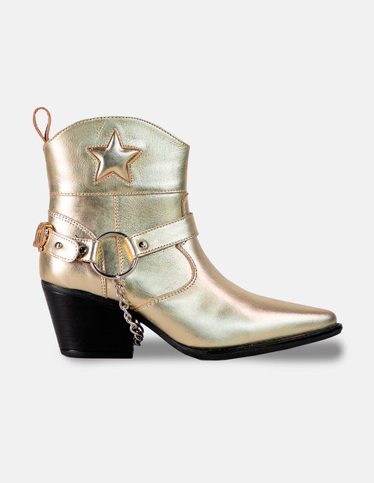 The Luciana Gold Leather