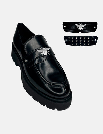 The Martina Black Leather
