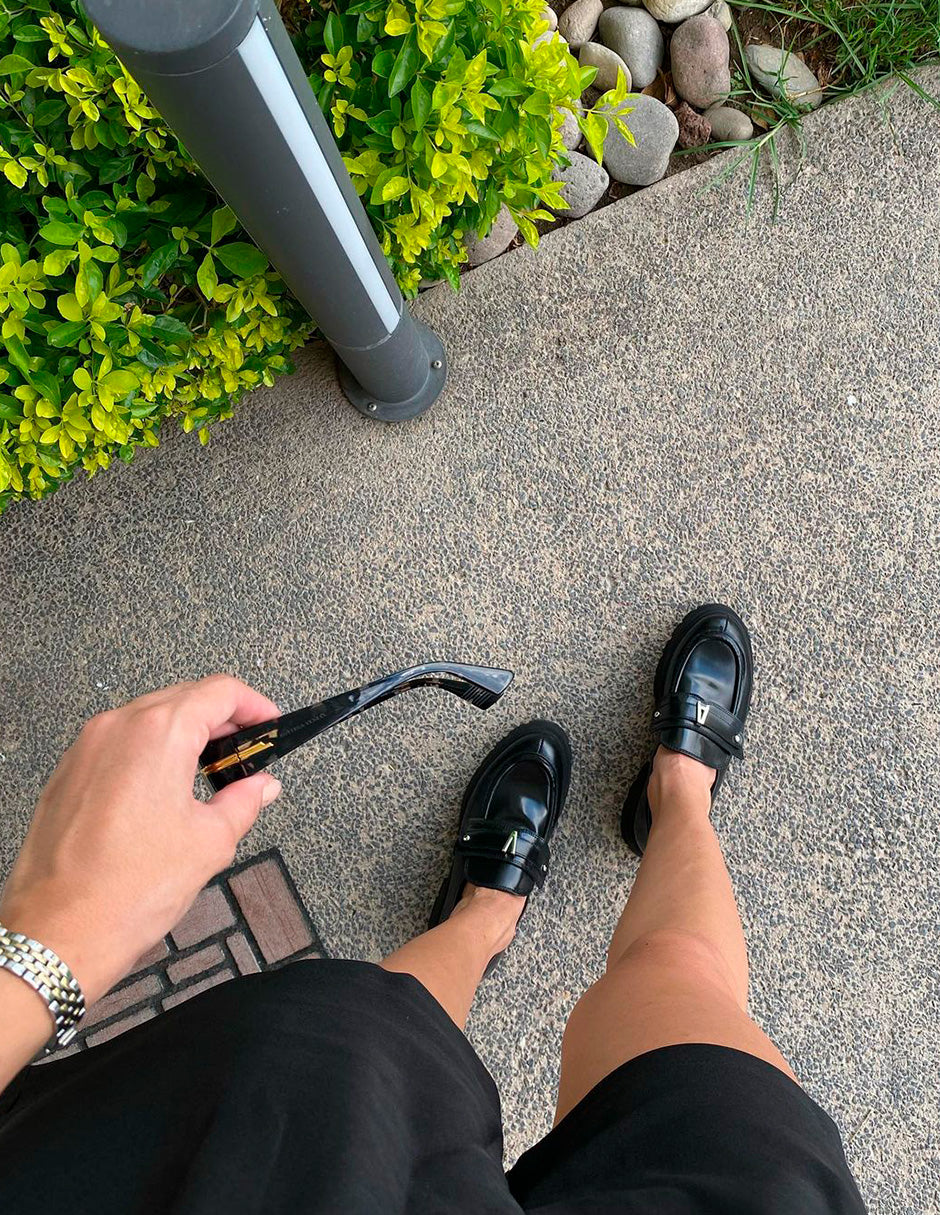 The Martina Black Leather