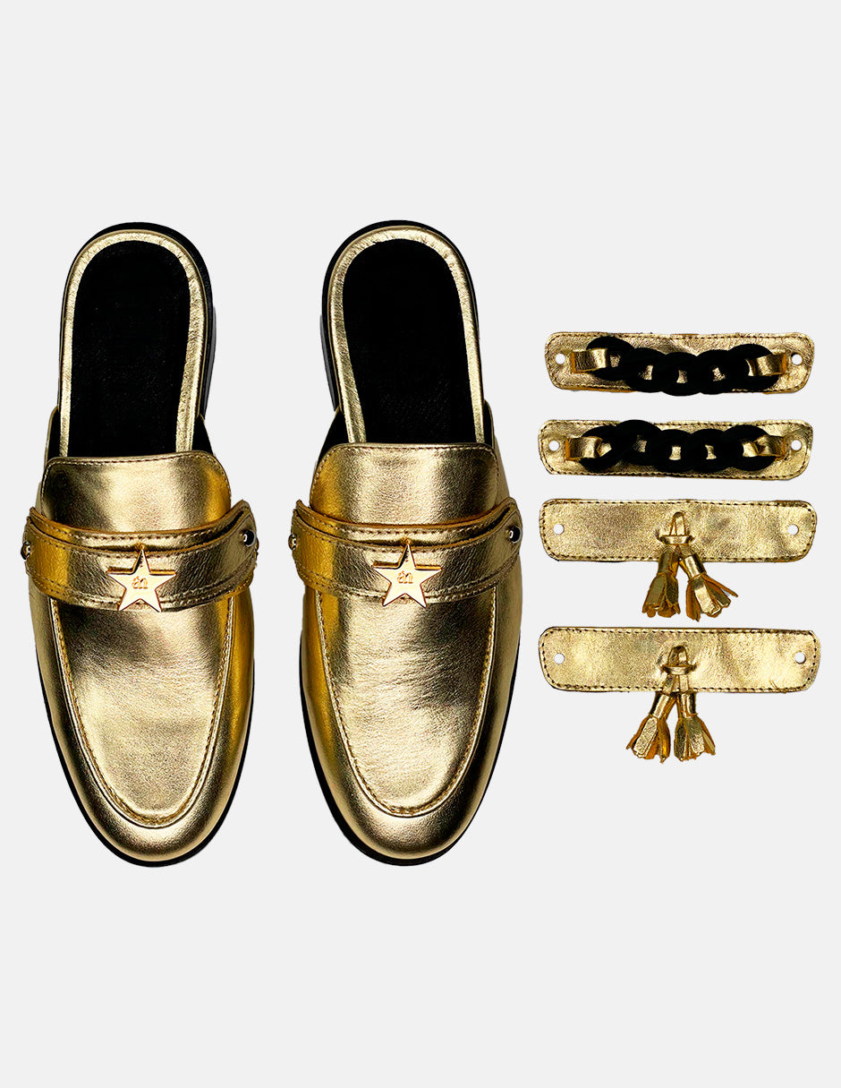 The Valentina Gold Leather