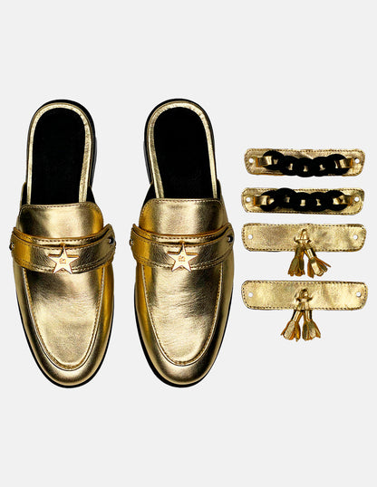 The Valentina Gold Leather