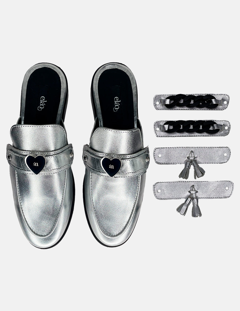 The Valentina Silver Leather