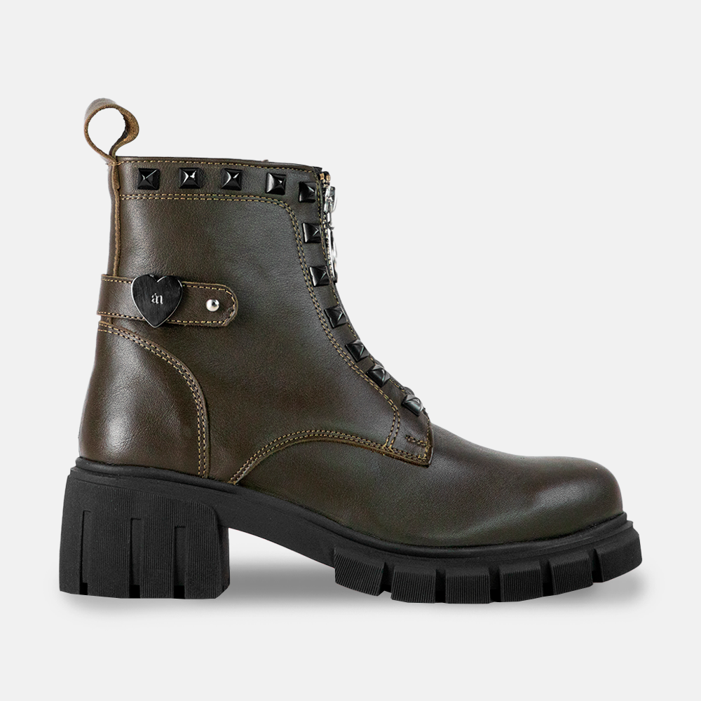 The Olivia Military green Leather