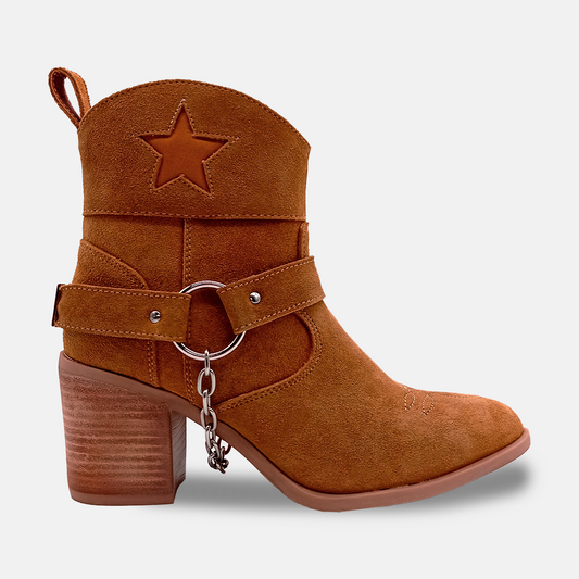 The Luciana Camel Suede Leather