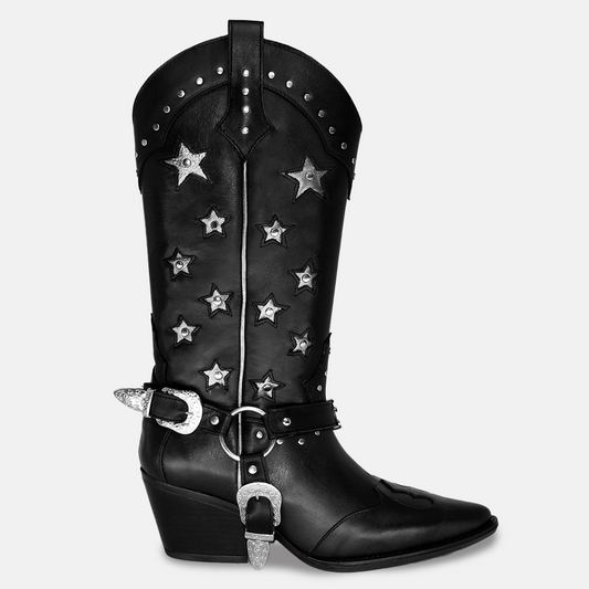 The Harlow black leather